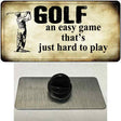 Golf An Easy Game Novelty Metal Hat Pin