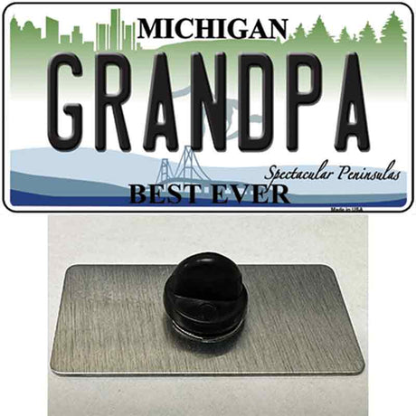 Grandpa Michigan Novelty Metal Hat Pin