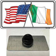 Ireland USA Crossed Flag Novelty Metal Hat Pin