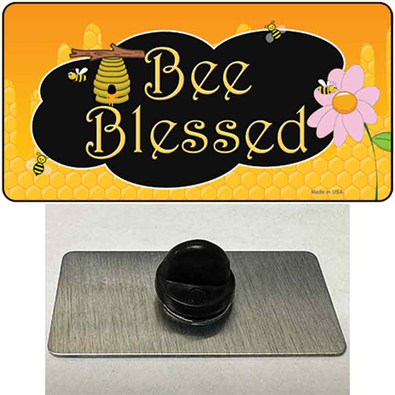 Bee Blessed Honey Hive Novelty Metal Hat Pin