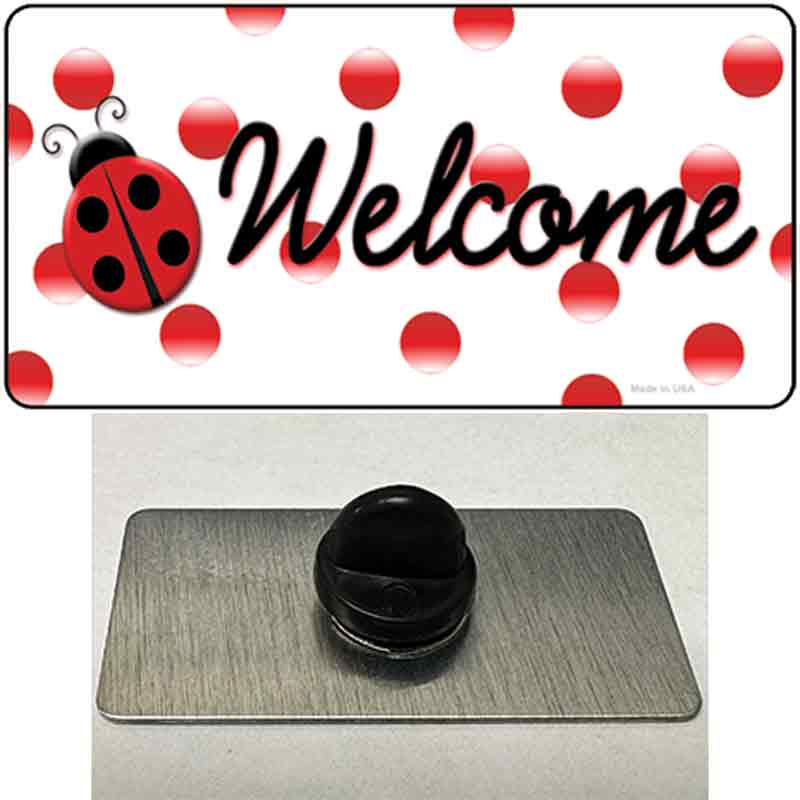 Welcome Ladybug Novelty Metal Hat Pin