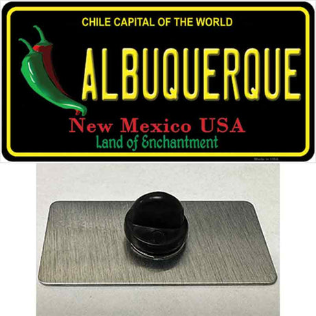 Albuquerque New Mexico Black State Novelty Metal Hat Pin