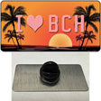 I Love Beach Novelty Metal Hat Pin