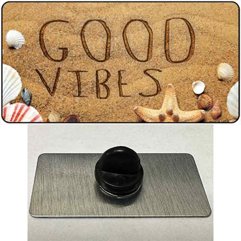 Good Vibes in the Sand Novelty Metal Hat Pin