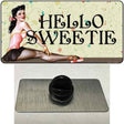 Hello Sweetie Vintage Pinup Novelty Metal Hat Pin