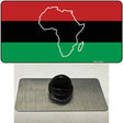 Africa Outline With Flag Novelty Metal Hat Pin