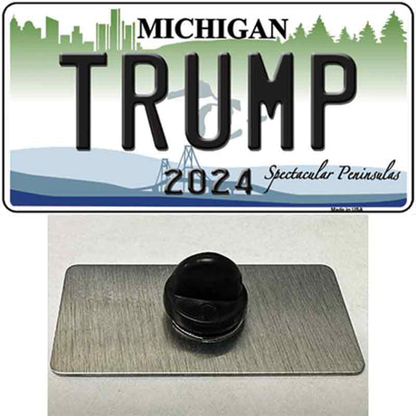 Trump 2024 Michigan Background Novelty Metal Hat Pin