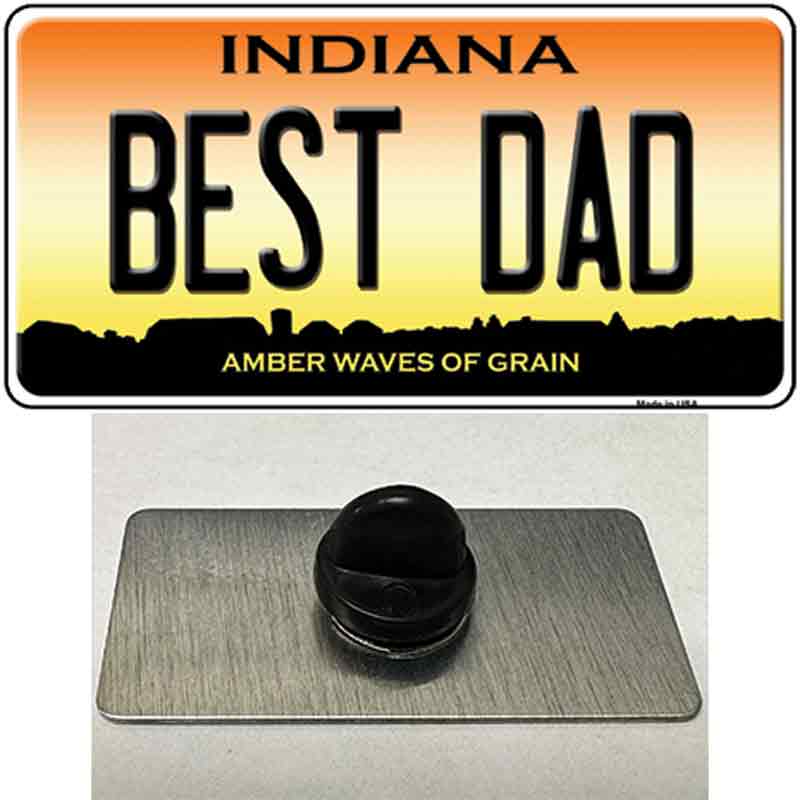 Best Dad Indiana Novelty Metal Hat Pin