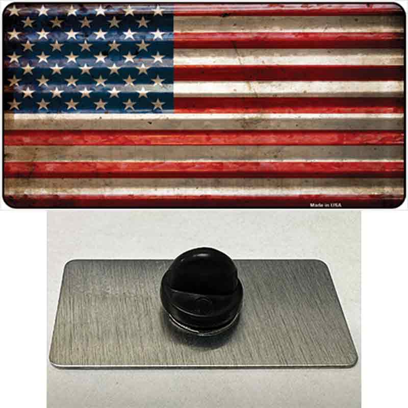 American Flag Corrugated Novelty Metal Hat Pin