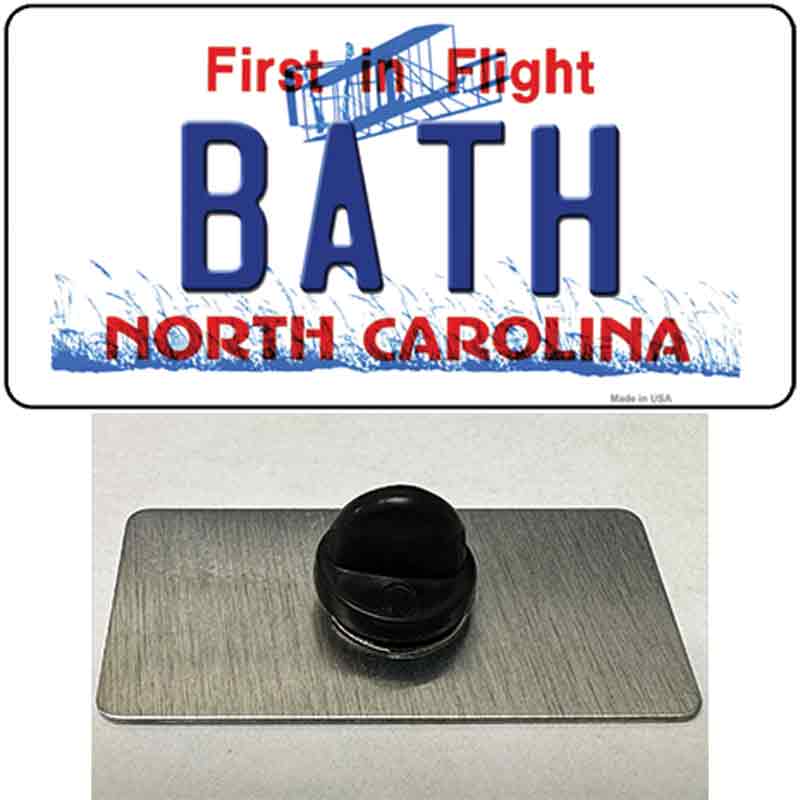 Bath North Carolina Novelty Metal Hat Pin