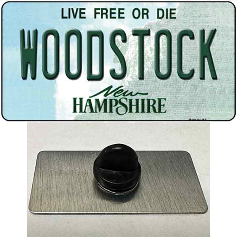 Woodstock New Hampshire Novelty Metal Hat Pin