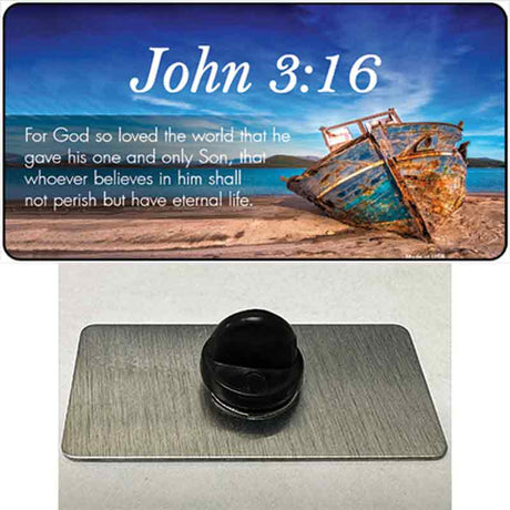 John 3 16 Beach Novelty Metal Hat Pin