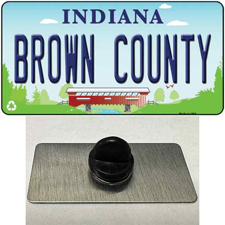 Brown County Indiana Novelty Metal Hat Pin