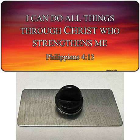 Philippians 4 13 Novelty Metal Hat Pin