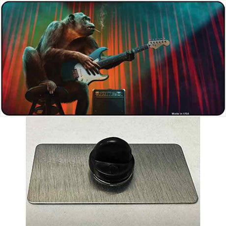 Monkey with Guitar Novelty Metal Hat Pin