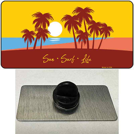 Sun Surf Life Novelty Metal Hat Pin