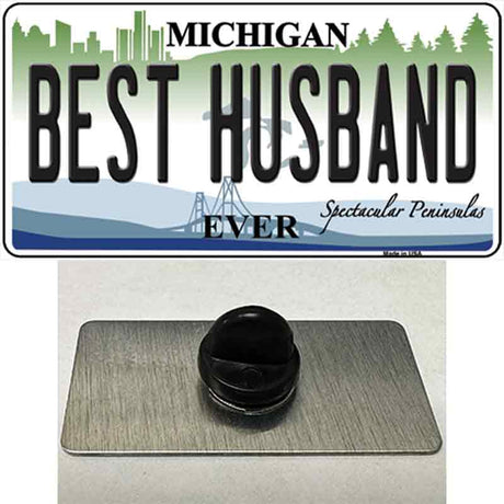 Michigan Best Husband Novelty Metal Hat Pin