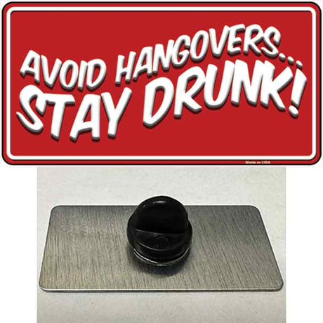 Avoid Hangovers Novelty Metal Hat Pin