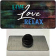 Live Love Relax Novelty Metal Hat Pin