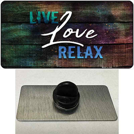 Live Love Relax Novelty Metal Hat Pin