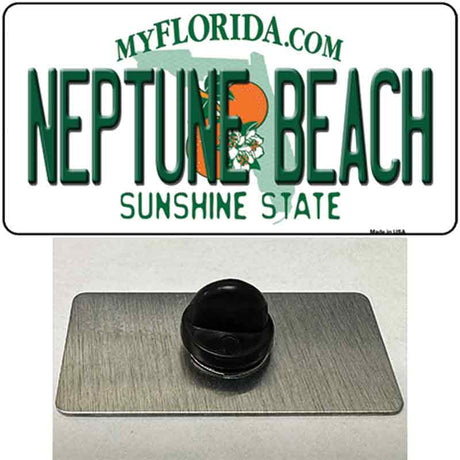 Florida Neptune Beach Novelty Metal Hat Pin