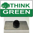 Think Green Novelty Metal Hat Pin