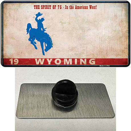 Wyoming Rusty Novelty Metal Hat Pin