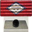 Arkansas Corrugated Flag Novelty Metal Hat Pin