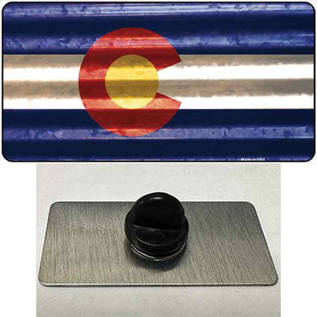 Colorado Corrugated Flag Novelty Metal Hat Pin