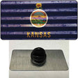 Kansas Corrugated Flag Novelty Metal Hat Pin