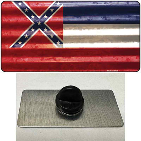 Mississippi Corrugated Flag Novelty Metal Hat Pin