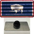 Wyoming Corrugated Flag Novelty Metal Hat Pin