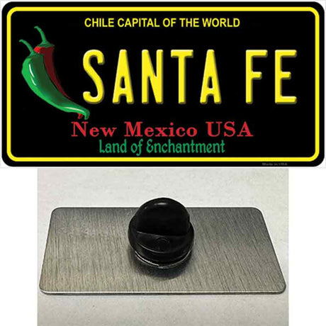 Santa Fe Black New Mexico Novelty Metal Hat Pin