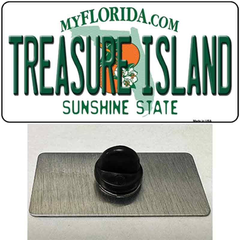 Florida Tresure Island Novelty Metal Hat Pin