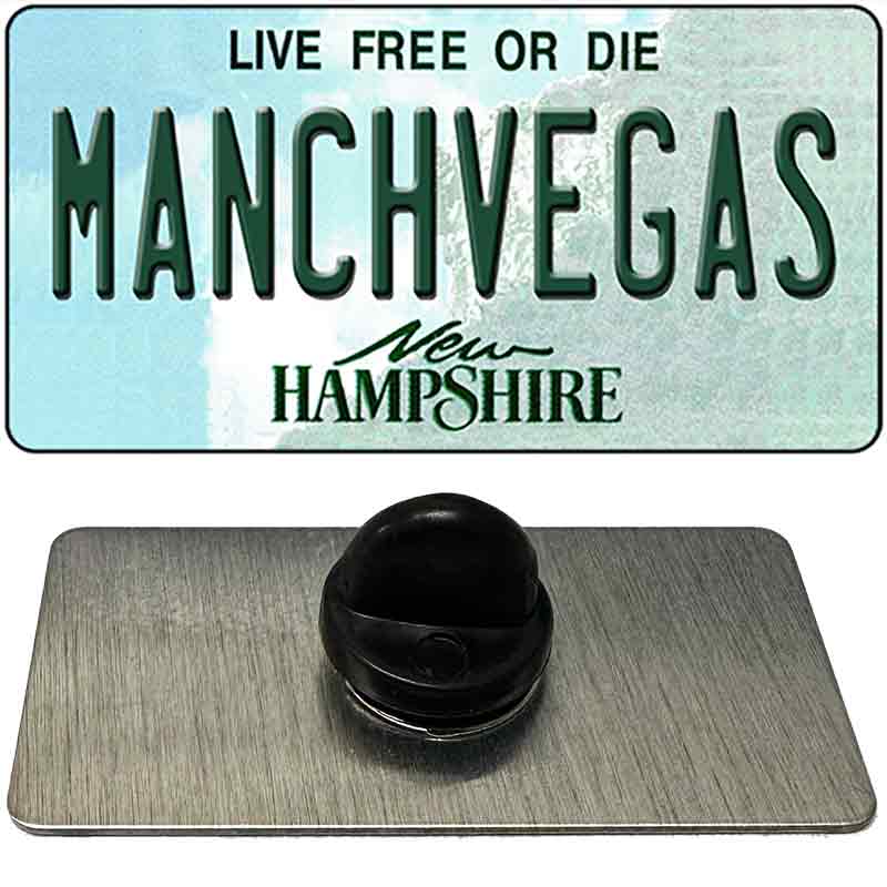 Manchvegas New Hampshire State Novelty Metal Hat Pin