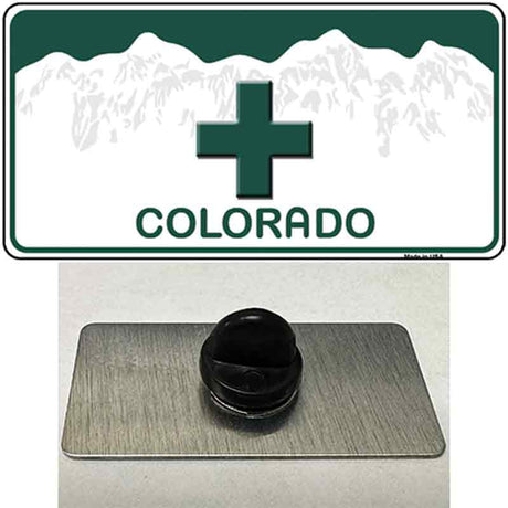 Marajuana Cross Colorado Novelty Metal Hat Pin