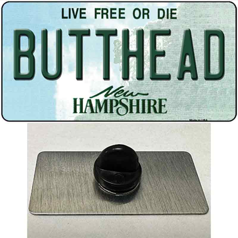 Butthead New Hampshire Novelty Metal Hat Pin