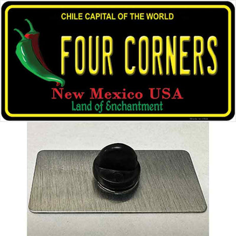 Four Corners New Mexico Black Novelty Metal Hat Pin