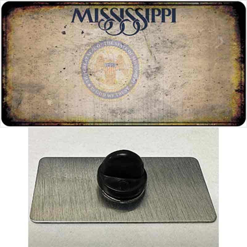 Mississippi Great Seal Rusty Blank Novelty Metal Hat Pin