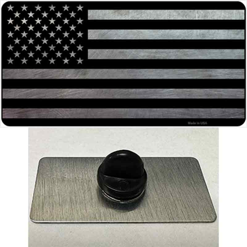 American Flag Black and Gray Novelty Metal Hat Pin