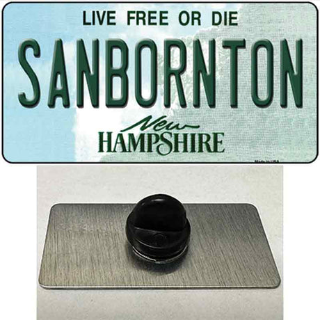 Sanbornton New Hampshire Novelty Metal Hat Pin