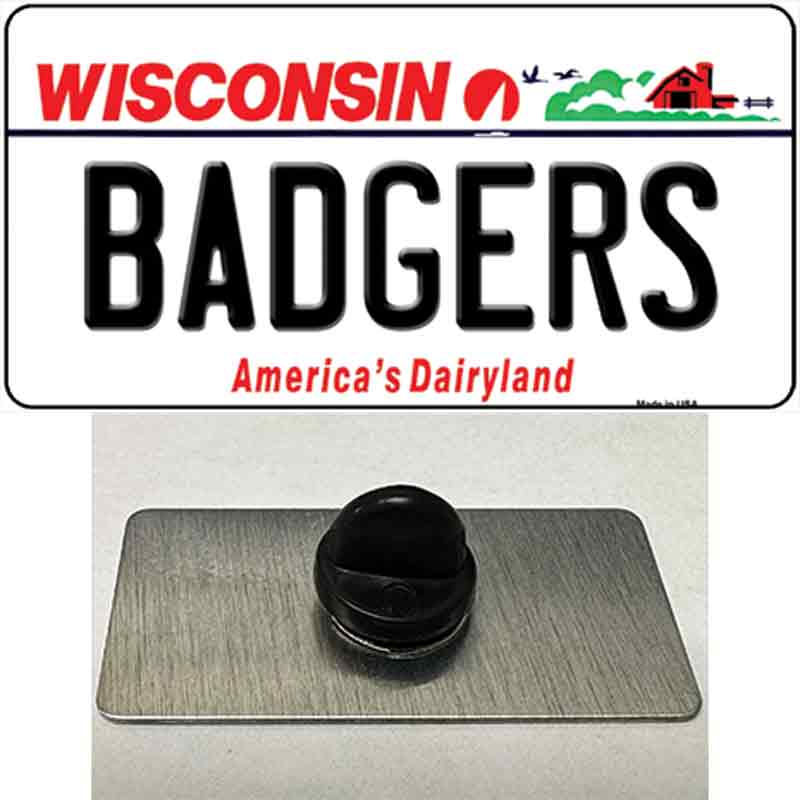 Badgers Wisconsin Novelty Metal Hat Pin