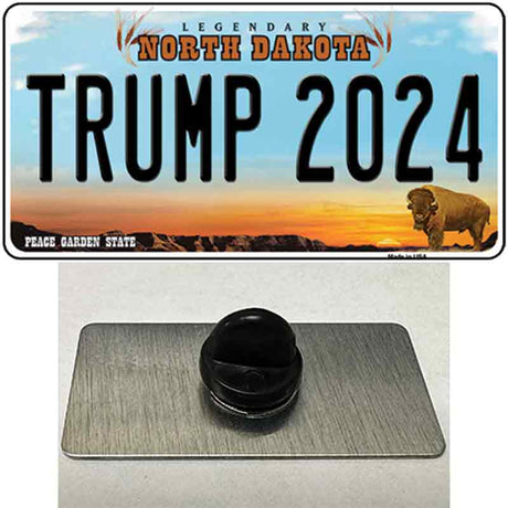 Trump 2024 North Dakota Novelty Metal Hat Pin