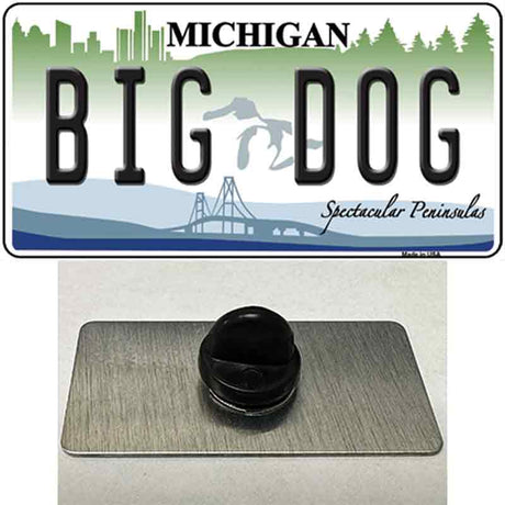 Michigan Big Dog Novelty Metal Hat Pin