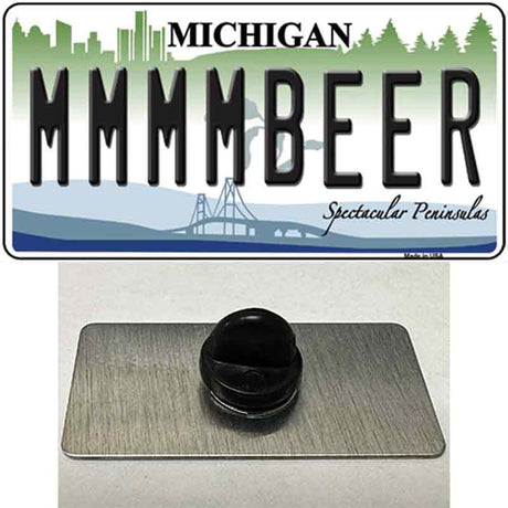 Michigan MMMMBeer Novelty Metal Hat Pin