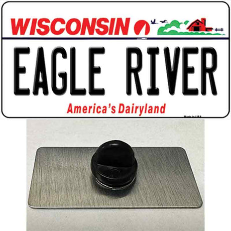 Wisconsin Eagle River Novelty Metal Hat Pin