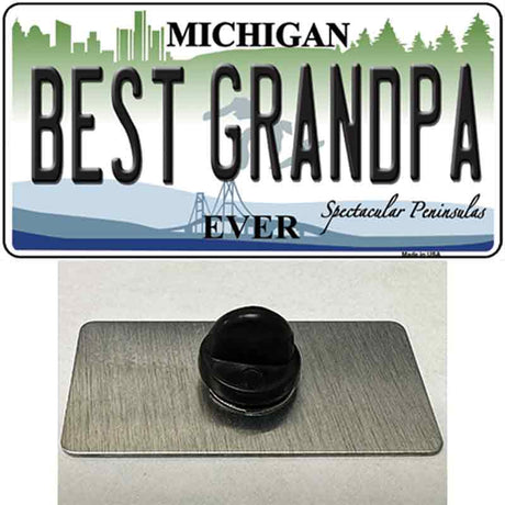 Michigan Best Grandpa Novelty Metal Hat Pin