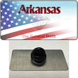 Arkansas with American Flag Novelty Metal Hat Pin