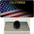 California with American Flag Novelty Metal Hat Pin