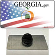 Georgia with American Flag Novelty Metal Hat Pin